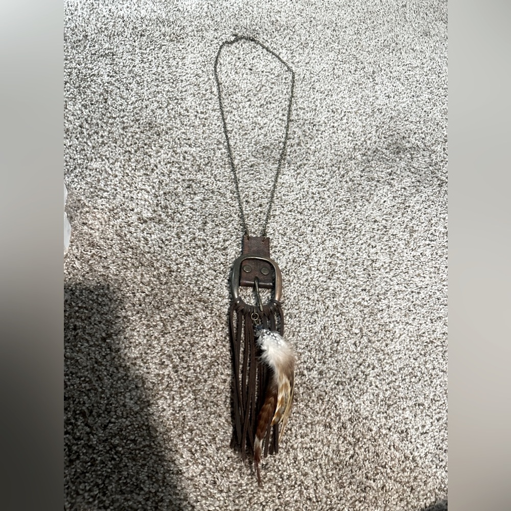 NWOT Repurposed Belt Necklace
